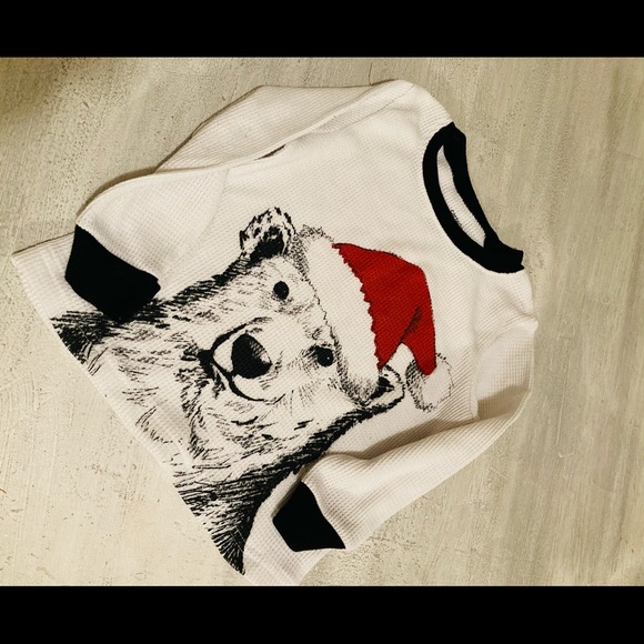 Carter’s thermal Christmas polar bear shirt - Picture 2 of 3